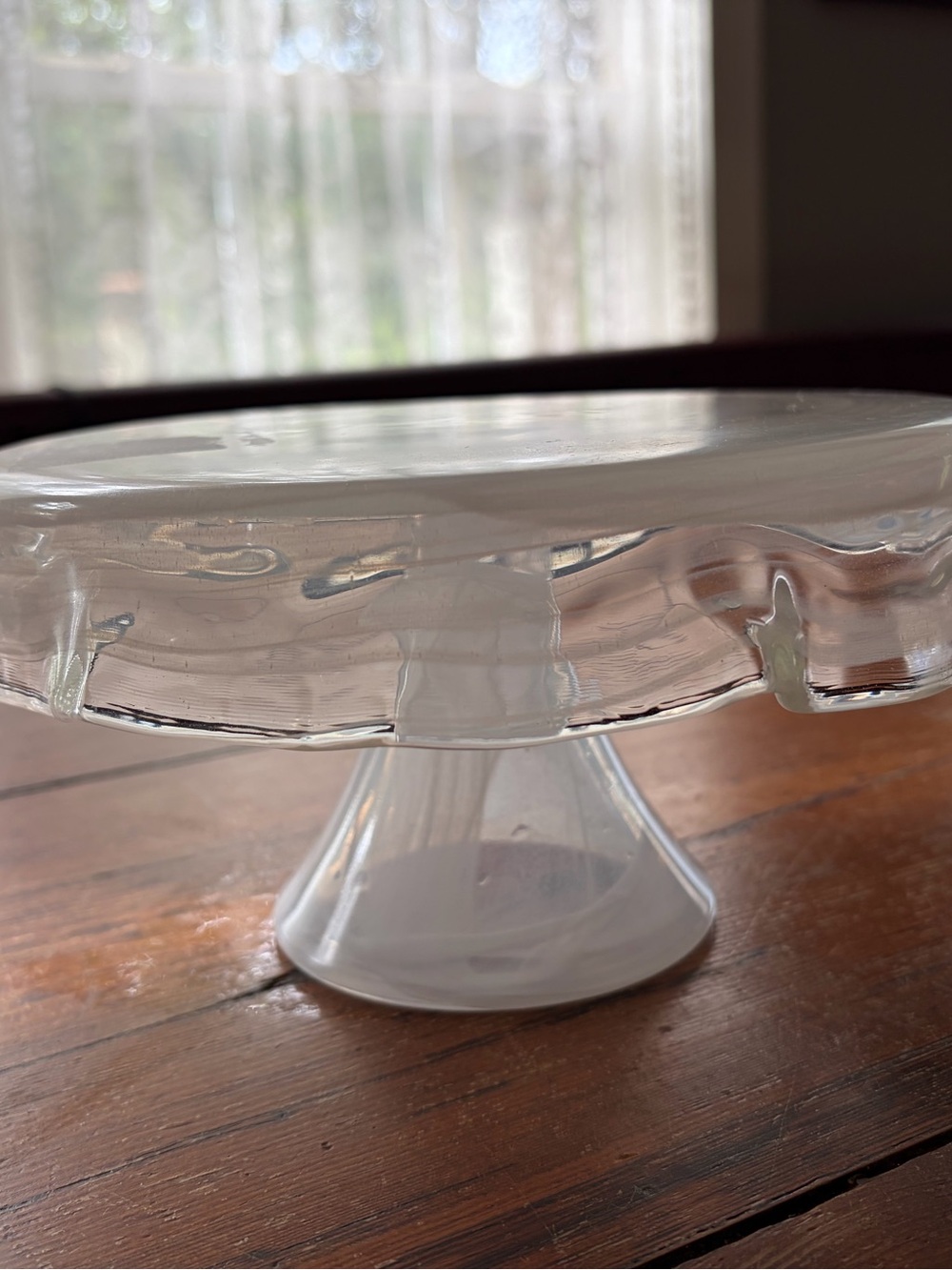 Glass mini cake plate